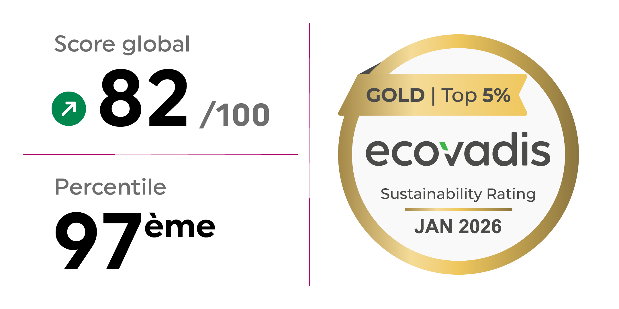 Ecovadis gold medal